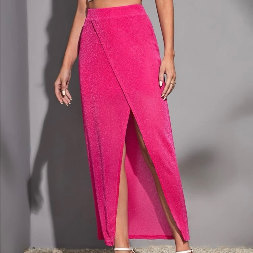 Tall High Waist Wrap Hem Skirt